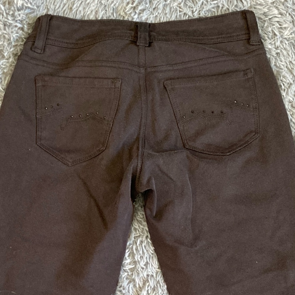 Lee riders Black midrise skinny pant Size 6 Petite Rhinestone pockets